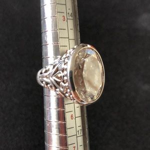 Rare Angela by John Hardy Sterling Silver & 14K Yellow Gold Large CZ Ova…